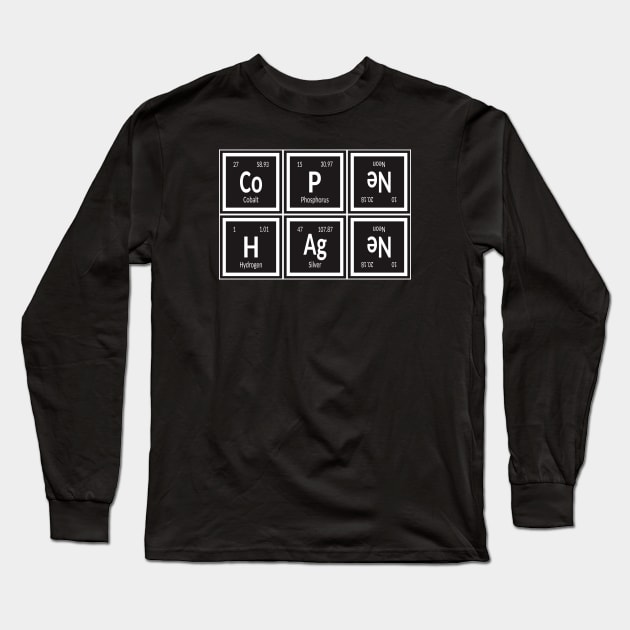 Copenhagen City | Periodic Table of Elements Long Sleeve T-Shirt by Maozva-DSGN